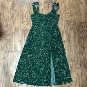 Rihoas polka dot slit dress